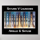 Saturn V Moon Rocket startet Poster (Vorne)