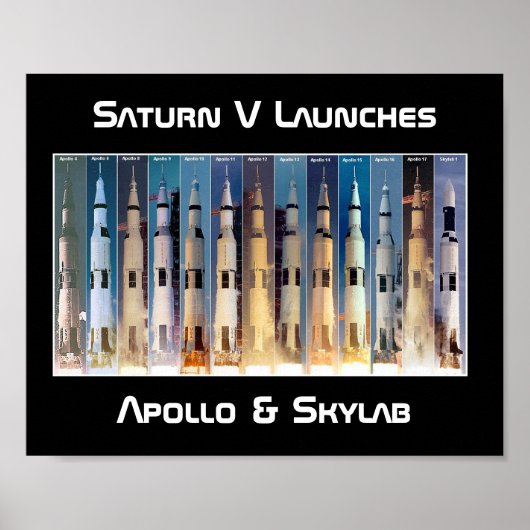 Saturn V Moon Rocket startet Poster (Vorne)