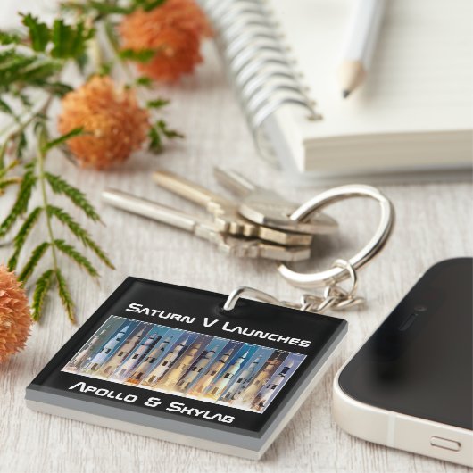 Saturn V Moon Rocket startet Schlüsselanhänger (Vorderseite rechts)
