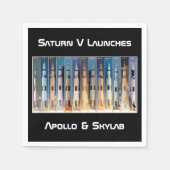 Saturn V Moon Rocket startet Serviette (Vorderseite)