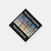 Saturn V Moon Rocket startet Serviette (Ecke)