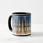 Saturn V Moon Rocket startet Tasse (Vorderseite Links)