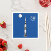 Saturn V Rakete, Apollo 11 Mondlandung und Mond: Serviette (Beispiel)