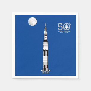Saturn V Rakete, Apollo 11 Mondlandung und Mond: Serviette