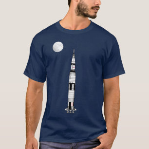 Saturn-V-Rakete, Mond-Landung Apollo 11 und Mond: T-Shirt
