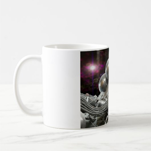 Saturn-V-Rakete Motor Kaffeetasse (Links)