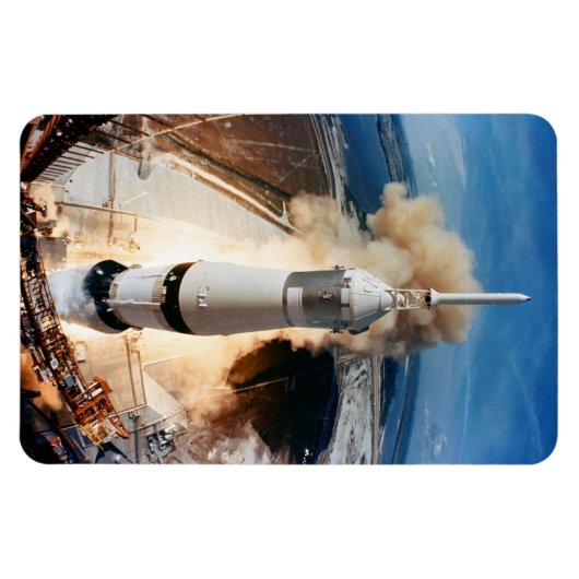 Saturn V Raketenstart 1969 Apollo Spacecraft Magnet (Horizontal)