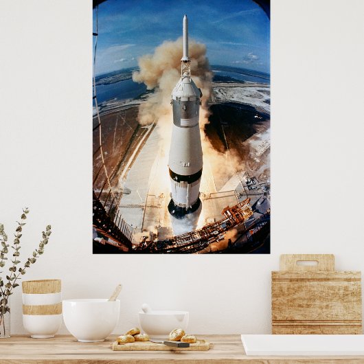 Saturn V Raketenstart 1969 Apollo Spacecraft Poster (Küche)