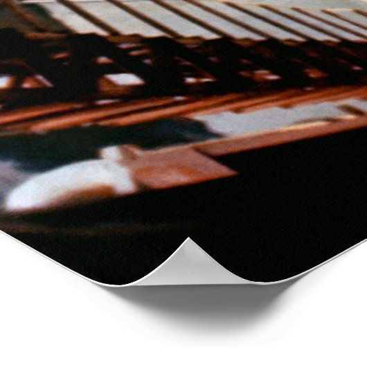 Saturn V Raketenstart 1969 Apollo Spacecraft Poster (Ecke)