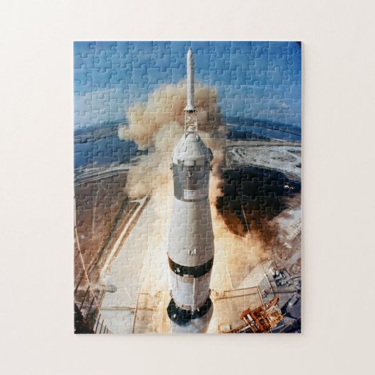 Saturn V Raketenstart 1969 Apollo Spacecraft Puzzle (Vertikal)