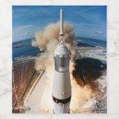 Saturn V Raketenstart 1969 Apollo Spacecraft Weinetikett (Einzelnes Label)