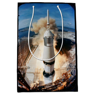Saturn V Rocket launch 1969 Apollo Spacecraft Medi Mittlere Geschenktüte