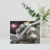 Saturn V Rocket Motor Postkarte (Stehend Vorderseite)