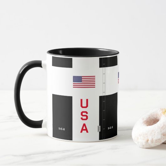 Saturn V S-1C-Tasse Tasse (Mit Donut)