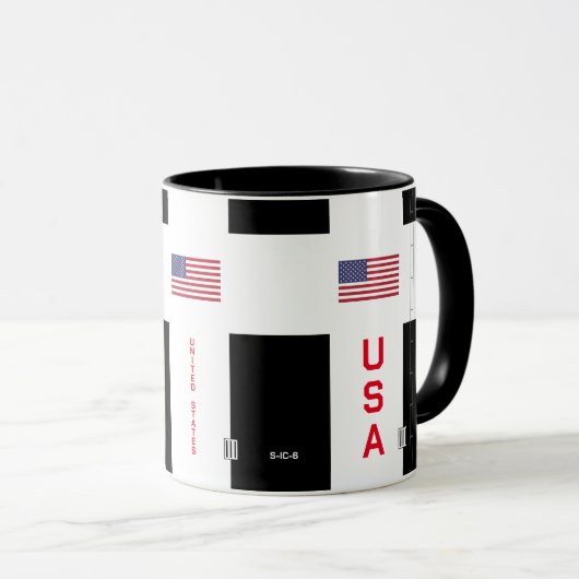 Saturn V S-1C-Tasse Tasse (VorderseiteRechts)