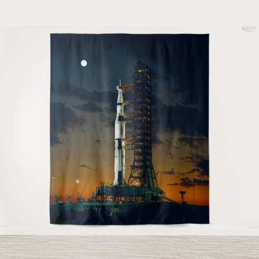 Saturn V Space Rocket Launch NASA Foto Wandteppich (Vorderseite)
