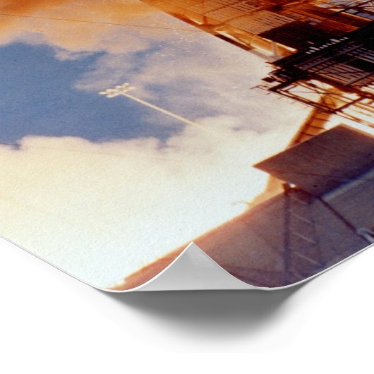 Saturn V Start der Skylab-Raumstation Poster (Ecke)