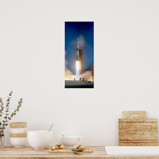 Saturn V Start Moon Mission Poster (Küche)