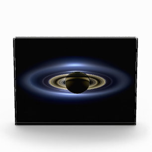 Saturn verdeckt die Sonne vom Cassini Orbiter aus Fotoblock