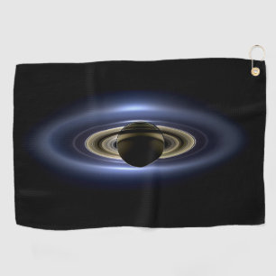 Saturn verlor die Sonne von Cassini Orbiter Golfhandtuch