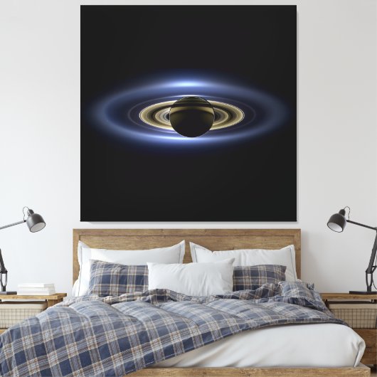 Saturn verlor die Sonne von Cassini Orbiter Leinwanddruck (Insitu (Schlafzimmer))