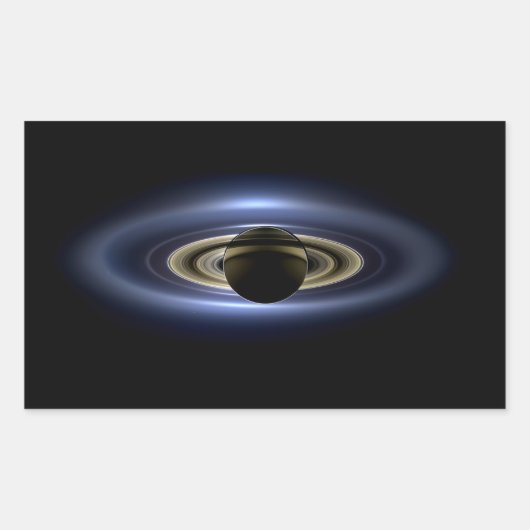 Saturn verlor die Sonne von Cassini Orbiter Rechteckiger Aufkleber (Vorderseite)
