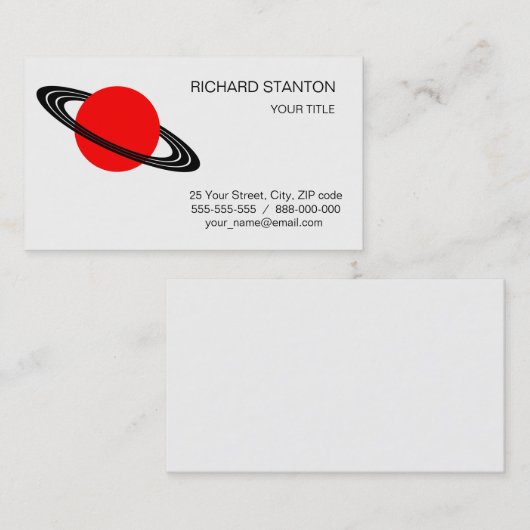 Saturn Visitenkarte (Vorne/Hinten)