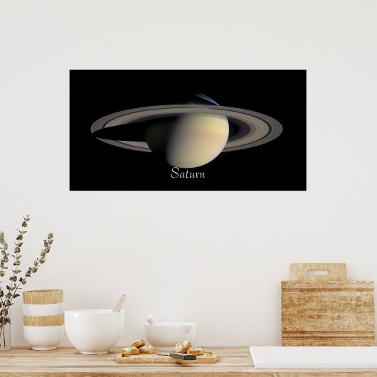 Saturn von Cassini Orbiter (2004-10-06) Poster (Küche)
