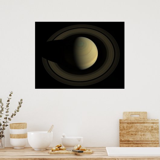Saturn von oben poster (Küche)