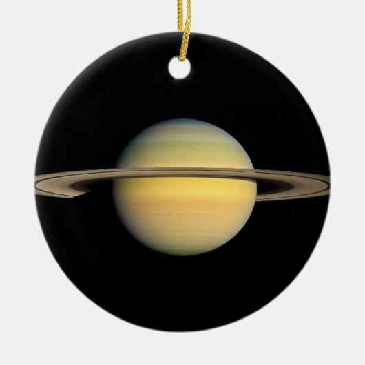 Saturn während des Äquinoktikums Keramikornament (Vorne)