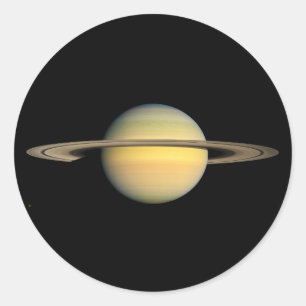 Saturn während Equinox Runder Aufkleber