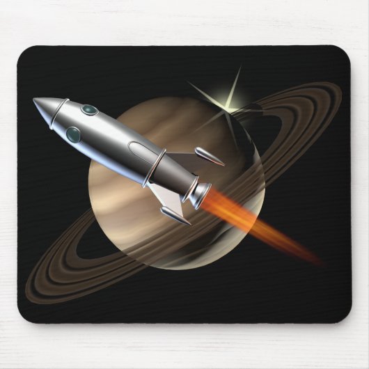 Saturn-Weltraumrakete Mousepad (Vorne)