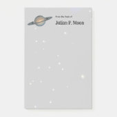 Saturn with Rings in Outer Space Personalized Post-it Klebezettel (Vorderseite)