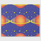Saturn Wrapping Paper Geschenkpapier (Flach)