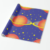 Saturn Wrapping Paper Geschenkpapier (Ungerollt)