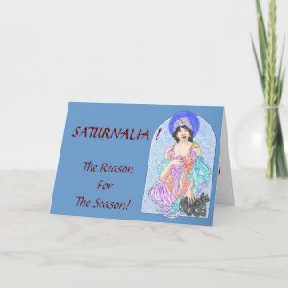 Saturnalia-Jahreszeit Feiertagskarte