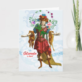 Saturnalia Reveler Greeting Card Karte