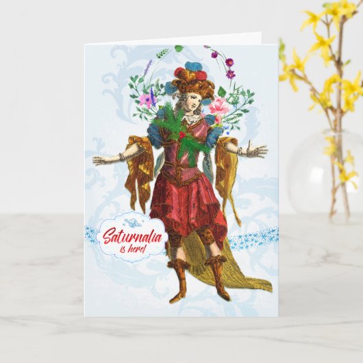 Saturnalia Reveler Greeting Card Karte (Gelbe Blume)