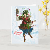 Saturnaliabacchante-Gruß-Karte Karte (Gelbe Blume)