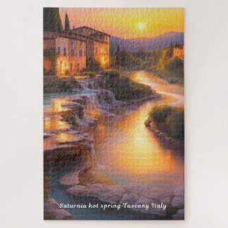 Saturnia Hot Springs Toskana Italien Malerei Puzzle