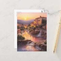 Saturnia Hot Springs Toskana Italien Sunset