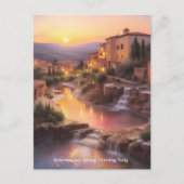 Saturnia Hot Springs Toskana Italien Sunset Postkarte (Vorderseite)