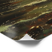 Saturno en un atardecer surrealista poster (Ecke)