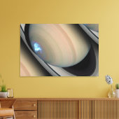 Saturns dynamische Auroras Leinwanddruck (Insitu (Wohnzimmer))