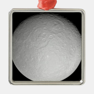 Saturns eisiger Mond Rhea Ornament Aus Metall