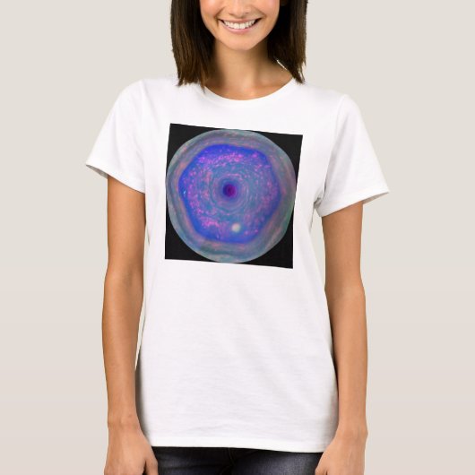 Saturns Hexagon-Sturm T-Shirt (Vorderseite)