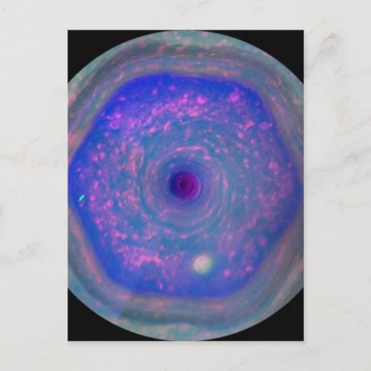 Saturns Hexagonalsturm Postkarte (Vorderseite)