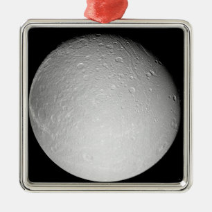 Saturns Mond Dione Silbernes Ornament