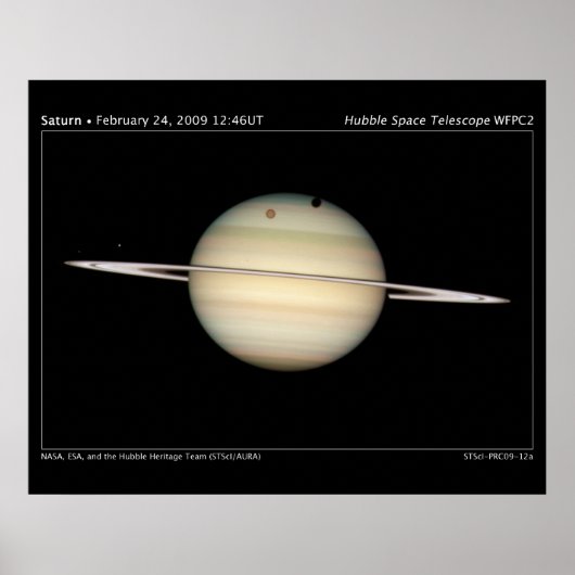 Saturns Moons Transit Astronomie Poster (Vorne)