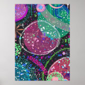 Saturns Ringe: Maximalistische abstrakte Kunst Poster (Vorne)